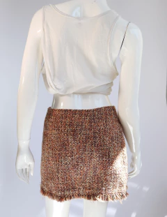 Saia de Tweed laranja - comprar online