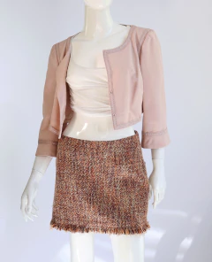 Saia de Tweed laranja - Frou Frou Vintage – Vintage Store