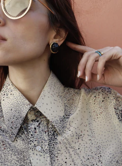 Brinco de pressão redondo Francesca Romana - comprar online