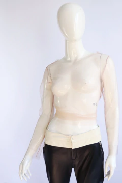 Nude Tulle Blouse - Frou Frou Vintage – Vintage Store