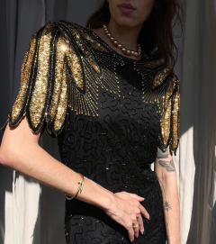 Vestido de paetês bordado - loja online