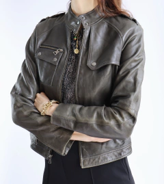 Jaqueta de couro Banana Republic 00’s - loja online
