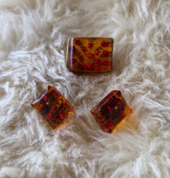 Brinco Vintage flores secas - loja online