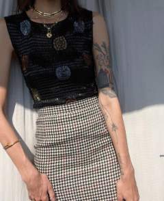 Saia Pied de Coq Ungaro 80's - loja online