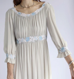 Vestido em seda azul Florence