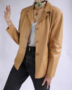 Blazer de couro Mocha