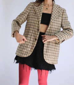 Blazer xadrez de lã 70’s Raffaele