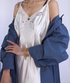Slip Vintage em cetim de seda Gretel - comprar online