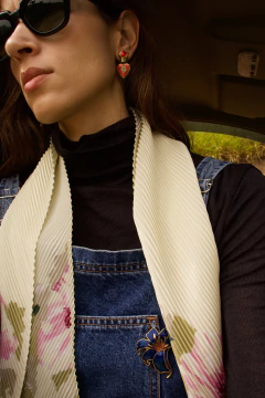 Lenço plissado Orquídea - Frou Frou Vintage – Vintage Store