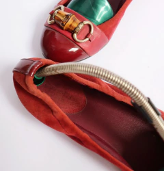 Sapatilha Gucci Moon Bamboo Horsebit Etoupe - Frou Frou Vintage – Vintage Store
