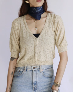Cardigã dourado bordado - Frou Frou Vintage – Vintage Store