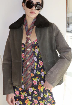 Gravata de seda Yves Saint Laurent Upcycling