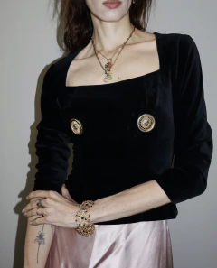 Blusa Vintage em veludo – Upcycling Frou Frou - Frou Frou Vintage – Vintage Store