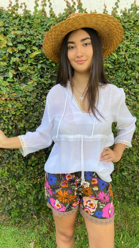 BLUSA CALA GASA BLANCA TALLE M Y L