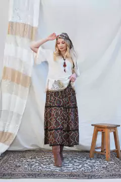 Imagen de BLUSA NEW SEMILLA PATCHWORK NATURAL