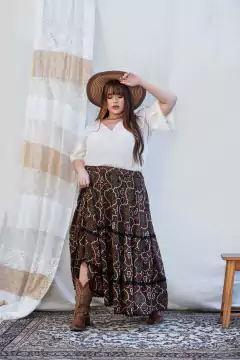 BLUSA NEW SEMILLA PATCHWORK NATURAL - tienda online