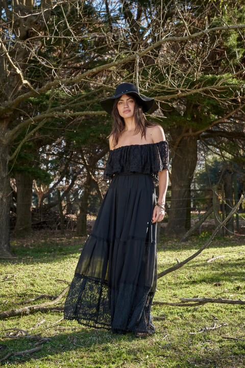 VESTIDO BOHEMIO NEGRO