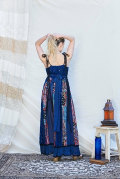 VESTIDO ORQUIDEA AZUL PATCHWORK