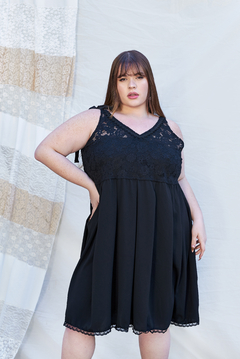 VESTIDO LANTANA NEGRO CREPE