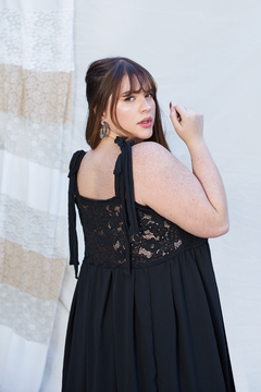 VESTIDO LANTANA NEGRO CREPE - comprar online