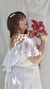 VESTIDO BOHEMIO CLARO CREPE Y ENCAJE - comprar online
