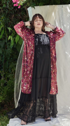 KIMONO BORDO CHIFFON