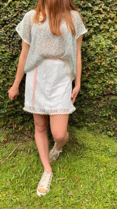 FALDA JILGUERO ENCAJE NATURAL - comprar online