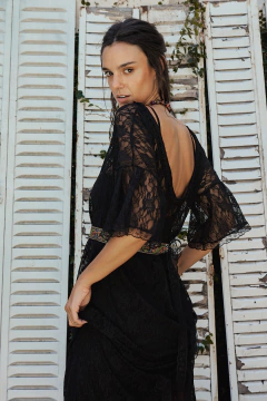 VESTIDO ROCOCO NEGRO ENCAJE - CAROLA CORNEJO BOUTIQUE SUSTENTABLE