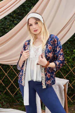 PANTALON AZUL GAMUZADO - tienda online