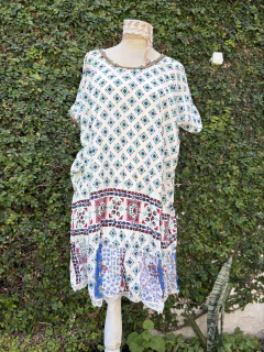 BLUSA CREPE GEOMETRICO XXL PATCHWORK - comprar online