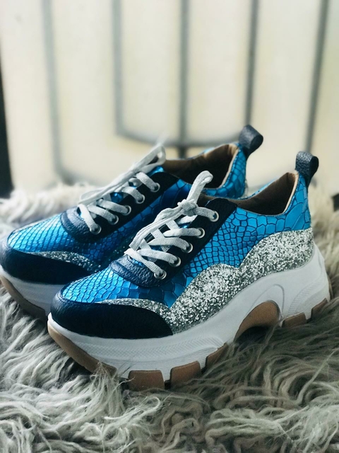 Zapatillas ALBERTA Blue Glitter