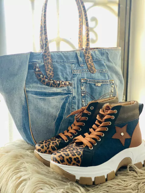 Conjunto Zapatillas LOLA Jeans y Print con Cami Jeans Print