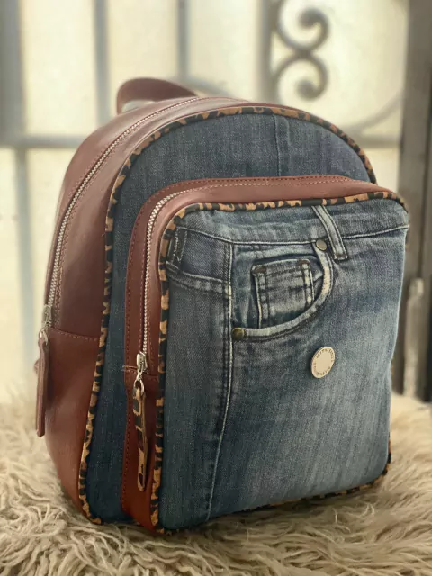 Mochila Cande jean con print y Suela