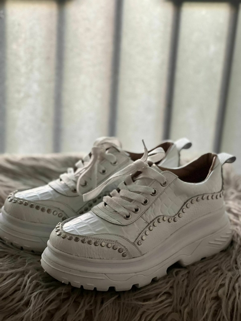 Zapatillas ALBERTA Blanca con Base Blanca