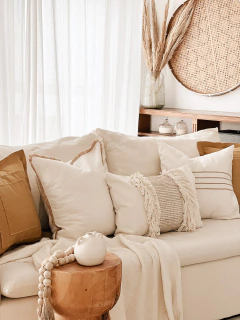 Almohadón Praiano flecos de yute en internet