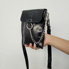 Porta Celular Jane Cuero Metalizado - Satchel