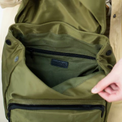 Mochila Seul Tela Impermeable Verde Militar