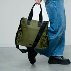 Tote Osaka Tela Impermeable Verde Militar - comprar online