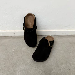 Imagen de Zueco Milan Gamuza Negro