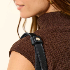 Baguette Mila Cuero Metalizado - comprar online