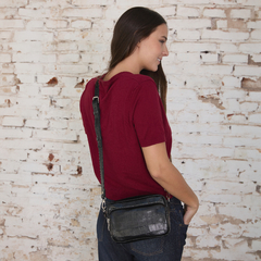 Bandolera Kikki Cuero Croco - Satchel