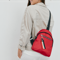 Morral Jay Tela Impermeable Rojo - Satchel