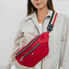 Riñonera Cleo Impermeable Rojo - Satchel