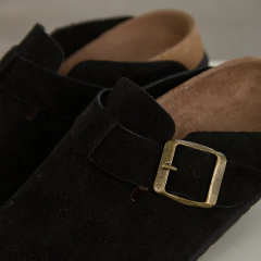 Zueco Milan Gamuza Negro - tienda online