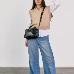 Bandolera Roma Cuero Croco - comprar online