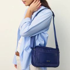 Bandolera Gala Tela Impermeable Azul - tienda online