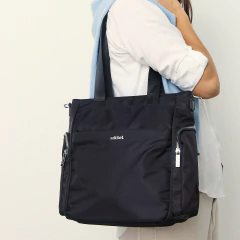 Shopper Viena Tela Impermeable Negro - comprar online