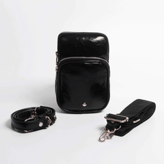 Imagen de Porta Celular Cuero Metalizado negro