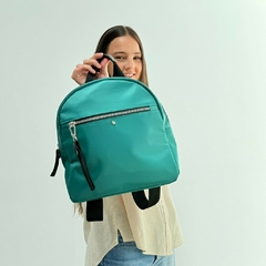 Mochila Olivia Tela Verde Botella - tienda online