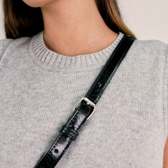 Bandolera Cloe Cuero Metalizado - tienda online